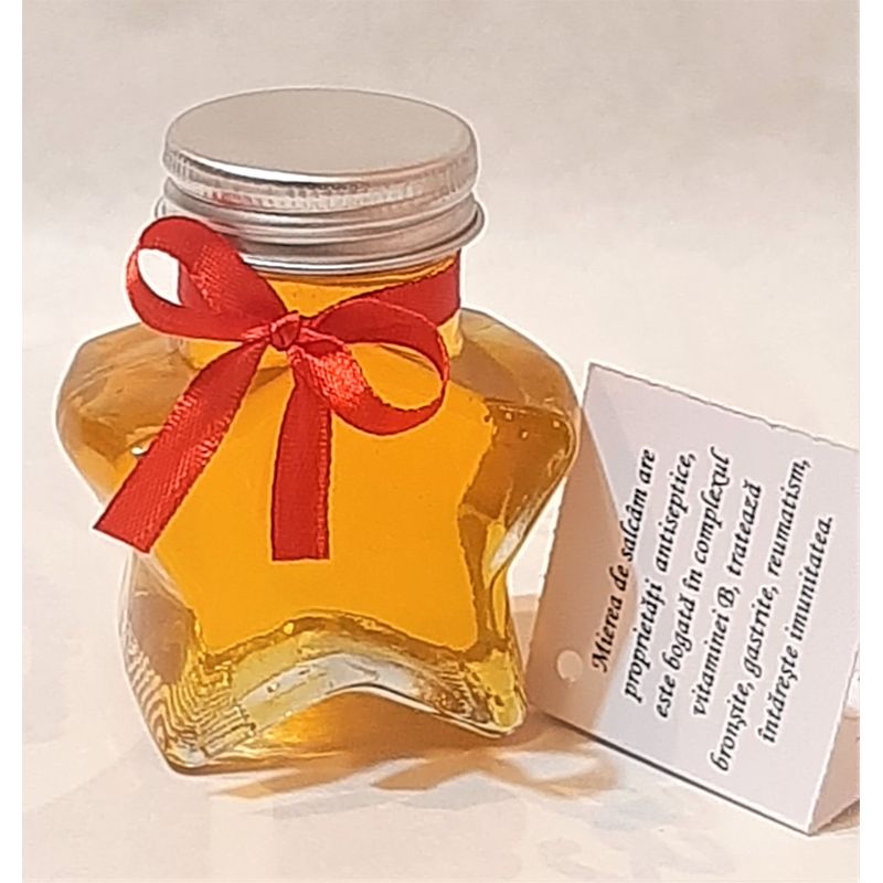 Market - Bacanie - Dulceata, miere si crema tartinabila - Borcanas cu miere in forma de steluta, 100 g, Show Bazzz - Infinity.ro