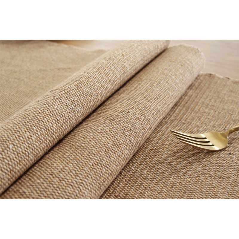 Casa si Gradina - Textile si covoare - Textile bucatarie - Servete si naproane - Napron elegant pentru masa, cu ciucuri, din bumbac si poliester, 32X180 cm, tesatura de calitate superioara, design clasic, Crem - Infinity.ro