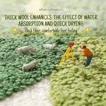 Casa si Gradina - Textile si covoare - Covoare - Covorase baie - Covoras De Baie Pufos Boutique Deluxe, Design Tridimensional Frunze Verzi, Ultra-Absorbant Din Microfibra De Densitate Mare, Culoare Verde, Antiderapant, Ideal Pentru Baie, Usor De Intretinut - Infinity.ro