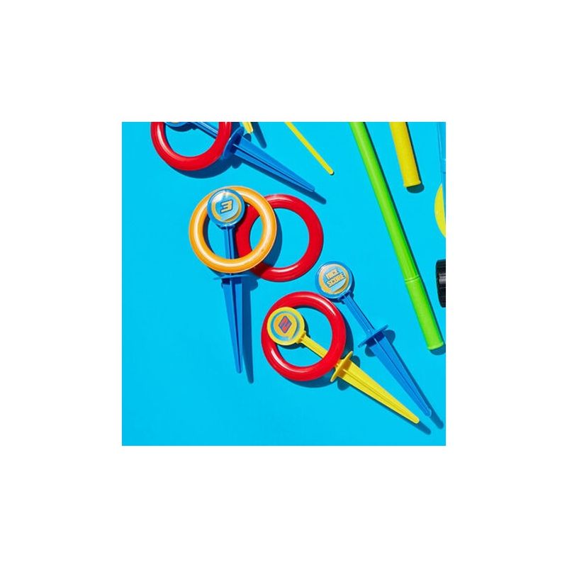 Jucarii, Copii si Bebe - Jucarii si jocuri - Jucarii & jocuri educative - Jocuri si jucarii educative - Joc de aruncare cercuri, cu 5 table, rosu, galben, albastru, Hoop a Loop, Grafix R01-0252 - Infinity.ro