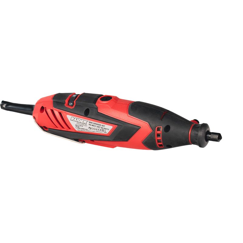 Casa si Gradina - Constructii - Scule electrice si accesorii - Polizoare - Set mini polizor drept cu accesorii RD-MG11, 135 W, viteza variabila, 40 elemente, Raider 044111 - Infinity.ro