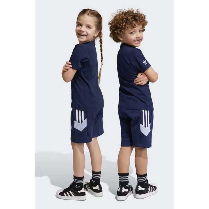 Fashion, accesorii si bijuterii - Copii - Imbracaminte copii - Treninguri si compleuri copii - Set de tricou si pantaloni scurti Adidas IC3034, 110-116 CM 5-6 ani, Albastru - Infinity.ro
