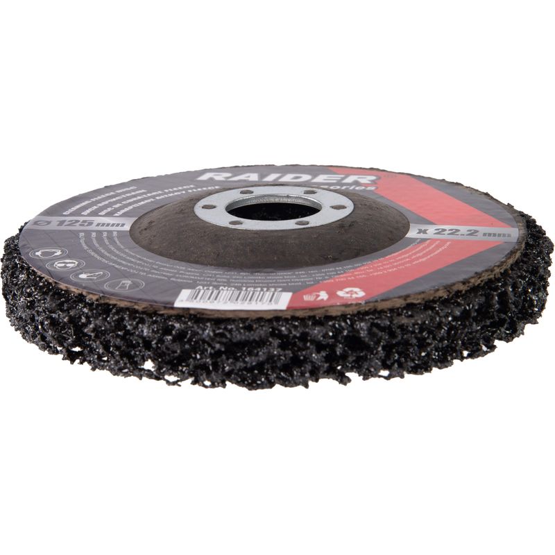 Casa si Gradina - Constructii - Scule electrice si accesorii - Accesorii polizare si slefuire - Disc abraziv pentru curatare rugina, 125 x 22.2 mm, Raider 164137 - Infinity.ro