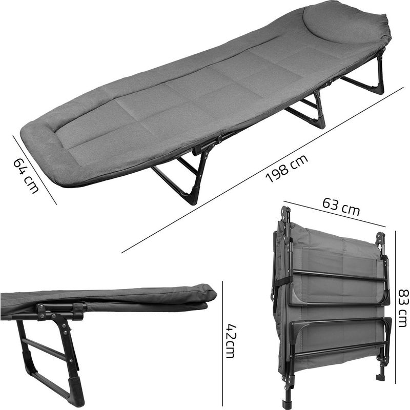 Sport si Outdoor - Camping - Mobilier pentru camping - Scaune camping - Scaun de gradina pliant cu perna Sunwaal, 198 x 30 cm, MalTec 111406 - Infinity.ro