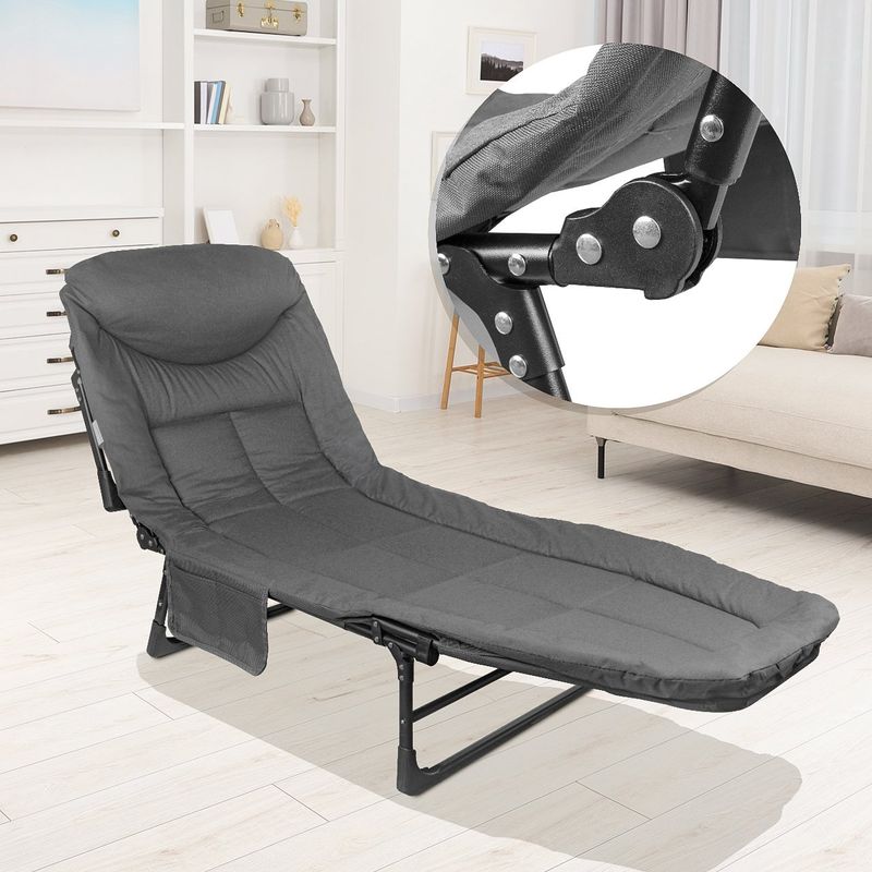 Sport si Outdoor - Camping - Mobilier pentru camping - Scaune camping - Scaun de gradina pliant cu perna Sunwaal, 198 x 30 cm, MalTec 111406 - Infinity.ro