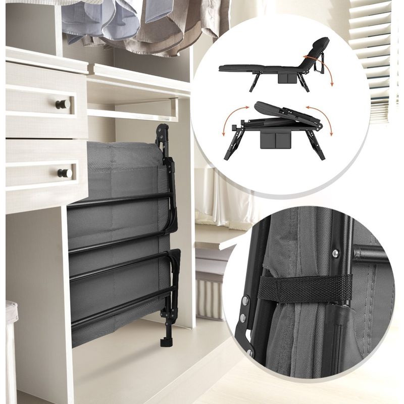 Sport si Outdoor - Camping - Mobilier pentru camping - Scaune camping - Scaun de gradina pliant cu perna Sunwaal, 198 x 30 cm, MalTec 111406 - Infinity.ro