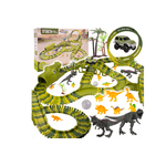 Jucarii, Copii si Bebe - Jucarii si jocuri - Seturi de constructie si cuburi - Seturi de constructie - Set pista Dino Park cu masinuta, 260 piese, MalPlay 110485 - Infinity.ro