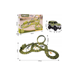 Jucarii, Copii si Bebe - Jucarii si jocuri - Seturi de constructie si cuburi - Seturi de constructie - Set pista Dino Park cu masinuta, 260 piese, MalPlay 110485 - Infinity.ro