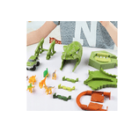 Jucarii, Copii si Bebe - Jucarii si jocuri - Seturi de constructie si cuburi - Seturi de constructie - Set pista Dino Park cu masinuta, 260 piese, MalPlay 110485 - Infinity.ro