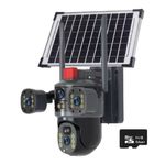 Casa si Gradina - Electrice - Smart Home - Camere de supraveghere - Camera De Supraveghere 2 in 1, 4G Tripla cu SIM, 4K Ultra HD, Exterior/Interior, Alarma,Senzor Miscare, Panou Solar+Card - Infinity.ro