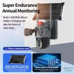 Casa si Gradina - Electrice - Smart Home - Camere de supraveghere - Camera De Supraveghere 2 in 1, 4G Tripla cu SIM, 4K Ultra HD, Exterior/Interior, Alarma,Senzor Miscare, Panou Solar+Card - Infinity.ro