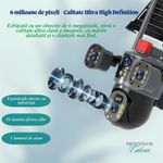 Casa si Gradina - Electrice - Smart Home - Camere de supraveghere - Camera De Supraveghere 2 in 1, 4G Tripla cu SIM, 4K Ultra HD, Exterior/Interior, Alarma,Senzor Miscare, Panou Solar+Card - Infinity.ro