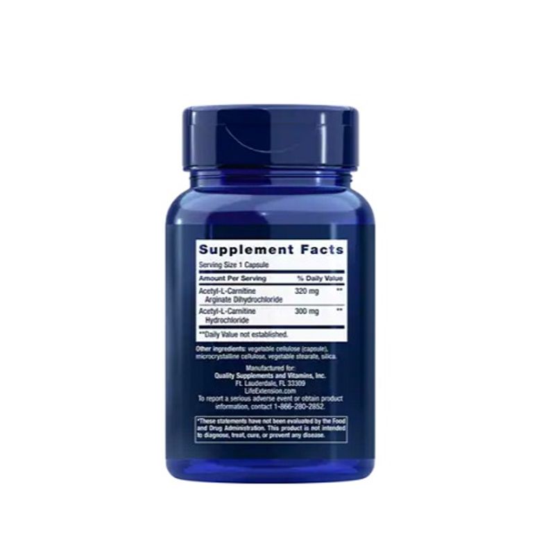 Ingrijire personala si Cosmetice - Sanatate si wellness - Nutritie sportiva - Alte suplimente sportive - Acetyl-L-Carnitine Arginate, Life Extension, 90 capsule - Infinity.ro