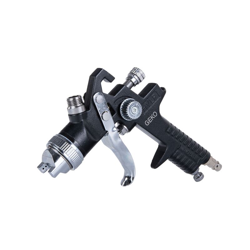 Casa si Gradina - Constructii - Vopsea si tencuieli - Pistoale si sisteme de vopsit si tencuit - Pisto de vopsit HVLP cu 4 duze, Geko G03123 - Infinity.ro