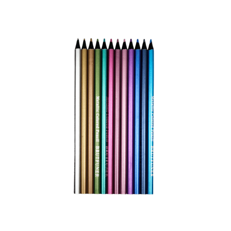 Carti si Birotica - Birotica - Instrumente de scris - Creioane - Set creioane colorate metalice, 12 culori, Lean 20198 - Infinity.ro