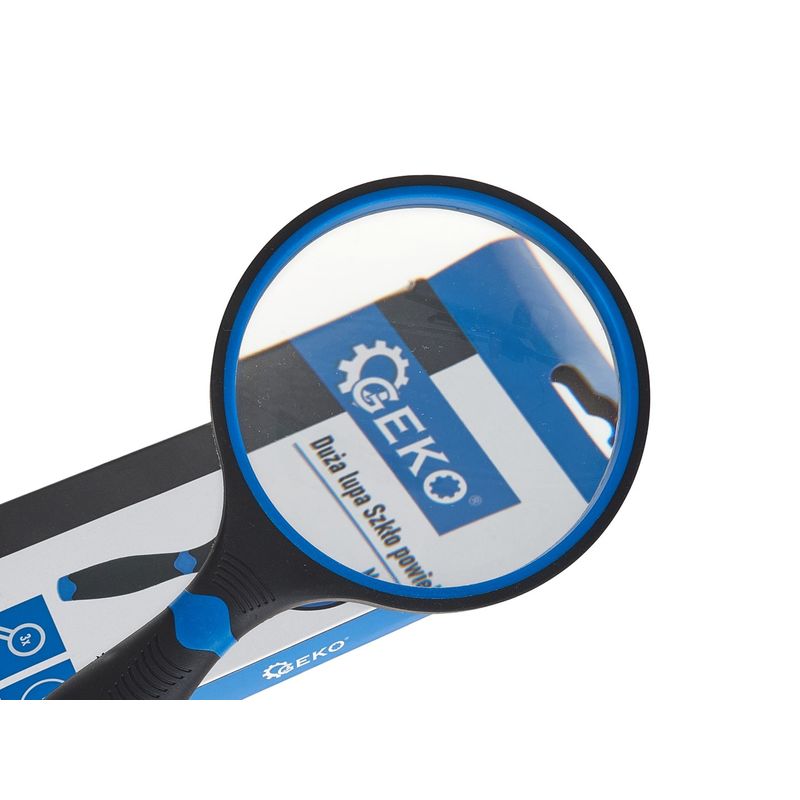 TV, Audio-Video si Foto - Optica, astronomie si metrologie - Optica si astronomie - Lupe si instrumente optice - Lupa cu maner cauciucat, 100 mm, 3 x, Geko G03225 - Infinity.ro