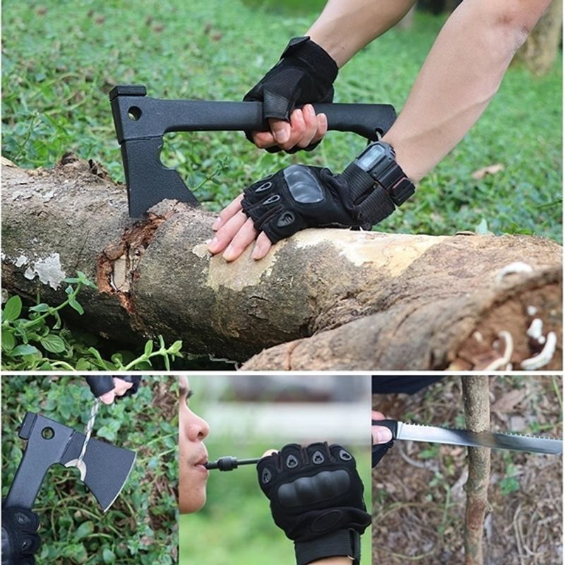 Casa si Gradina - Gradinarit si plante - Unelte gradinarit - Topoare - Topor 3 in 1 amnar,cutit si fluier, 35.5 cm,  teaca inclusa - Infinity.ro