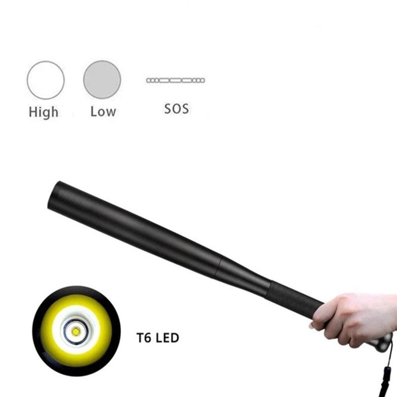 Sport si Outdoor - Sporturi de echipa - Alte sporturi de echipa - Baseball - Bata de baseball cu lanterna LED, 36 cm, autoaparare - Infinity.ro
