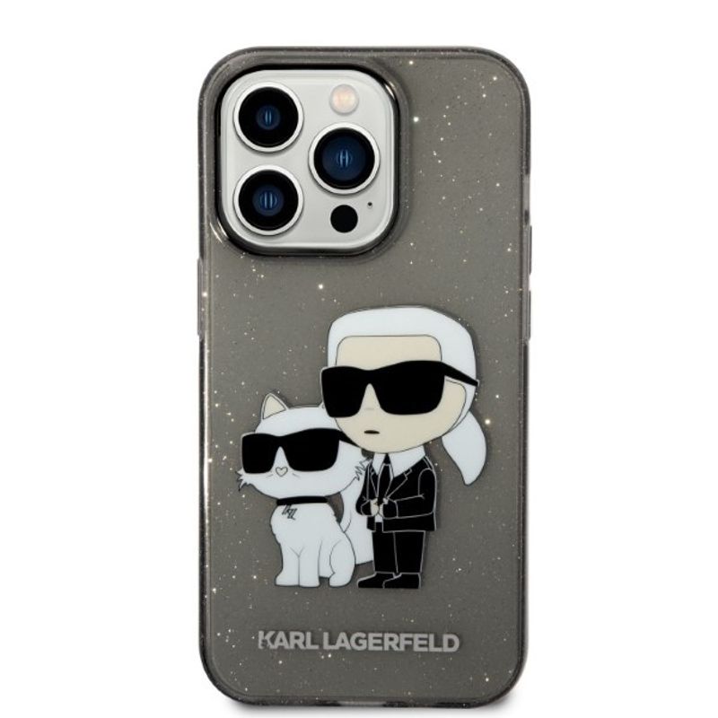 Laptop, Telefoane si Tablete - Telefoane mobile si accesorii - Accesorii Telefoane - Huse telefoane - Husa pentru iPhone 14 Pro Max - Karl Lagerfeld Hardcase Glitter (KLHCP14XHNKCTGK) - Karl&Choupette - Infinity.ro