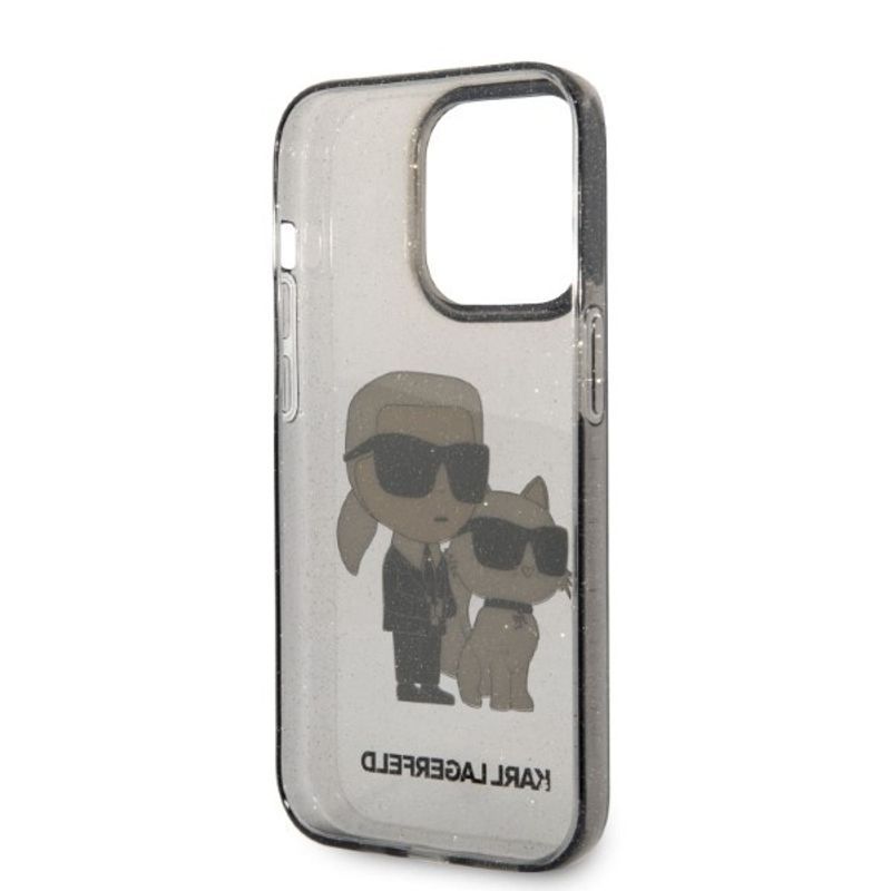 Laptop, Telefoane si Tablete - Telefoane mobile si accesorii - Accesorii Telefoane - Huse telefoane - Husa pentru iPhone 14 Pro Max - Karl Lagerfeld Hardcase Glitter (KLHCP14XHNKCTGK) - Karl&Choupette - Infinity.ro
