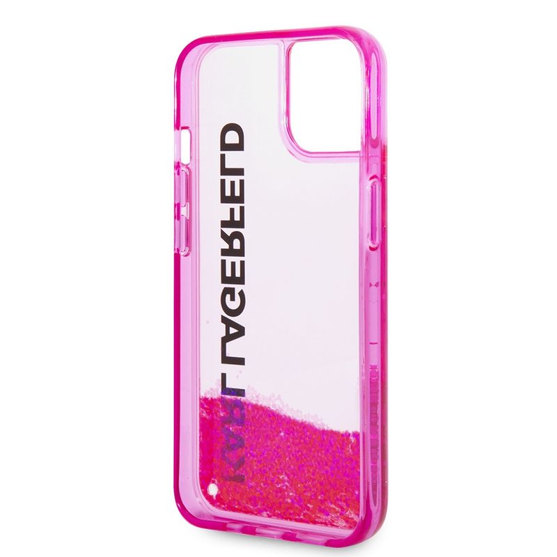 Laptop, Telefoane si Tablete - Telefoane mobile si accesorii - Accesorii Telefoane - Huse telefoane - Husa pentru iPhone 14 Plus - Karl Lagerfeld Hardcase Liquid Glitter (KLHCP14MLCKVF) - Roz Elong - Infinity.ro