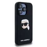 Laptop, Telefoane si Tablete - Telefoane mobile si accesorii - Accesorii Telefoane - Huse telefoane - Husa pentru iPhone 15 Pro - Karl Lagerfeld Silicone MagSafe (KLHMP15LSKHPPLK) - Karl`s Head - Infinity.ro