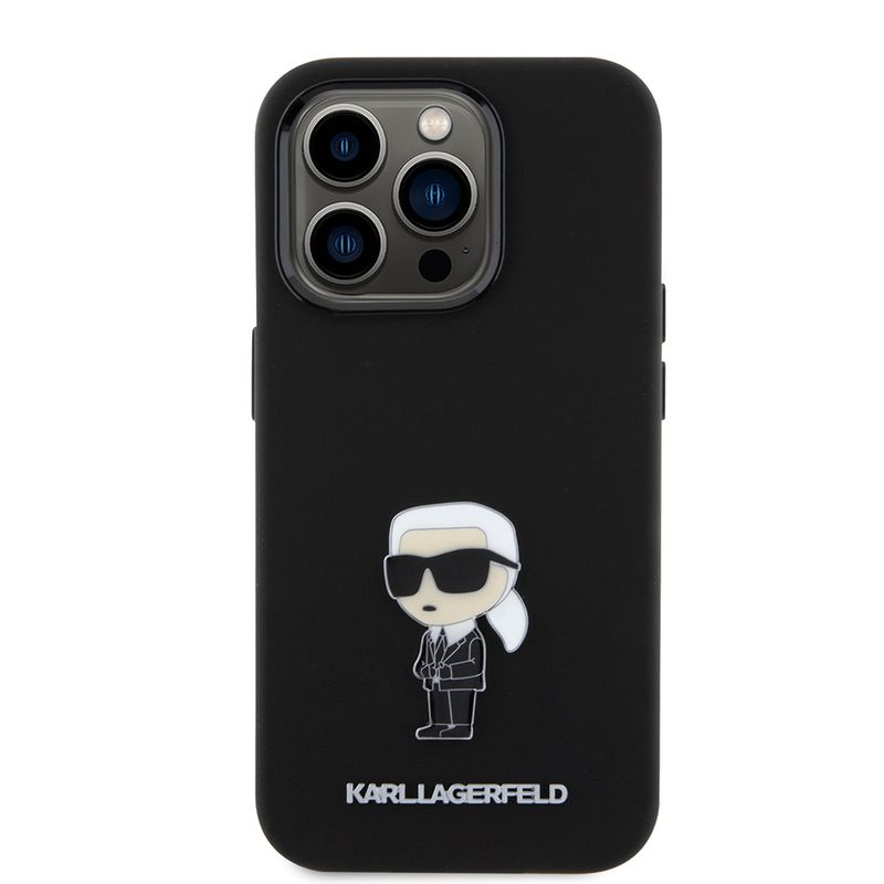 Laptop, Telefoane si Tablete - Telefoane mobile si accesorii - Accesorii Telefoane - Huse telefoane - Husa pentru iPhone 15 Pro - Karl Lagerfeld Silicone (KLHCP15LSMHKNPK) - Roz - Infinity.ro