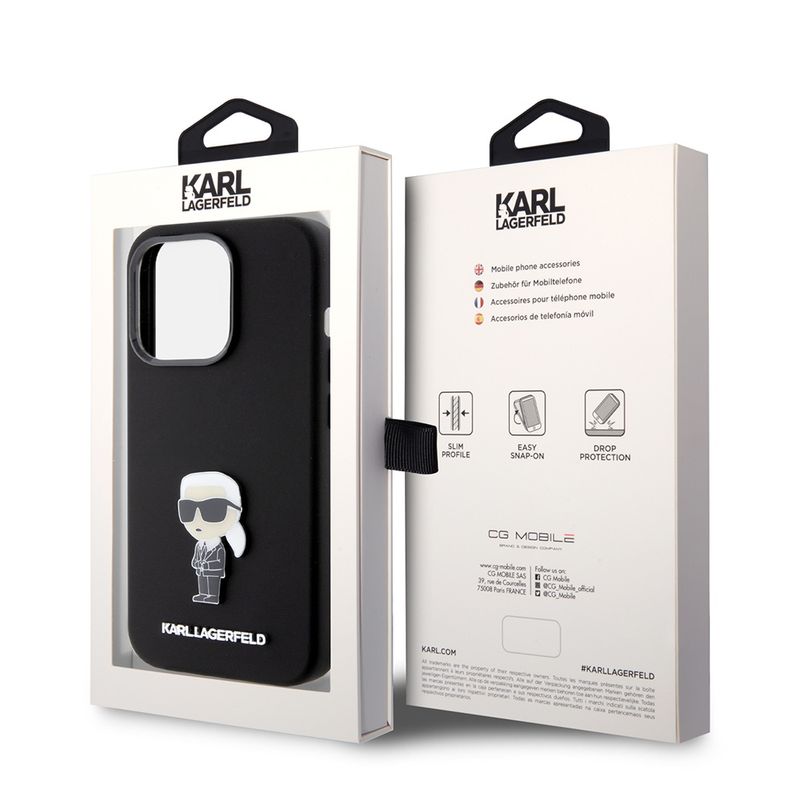 Laptop, Telefoane si Tablete - Telefoane mobile si accesorii - Accesorii Telefoane - Huse telefoane - Husa pentru iPhone 15 Pro - Karl Lagerfeld Silicone (KLHCP15LSMHKNPK) - Roz - Infinity.ro