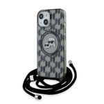 Laptop, Telefoane si Tablete - Telefoane mobile si accesorii - Accesorii Telefoane - Huse telefoane - Husa pentru iPhone 15 - Karl Lagerfeld IML Crossbody MagSafe (KLHMP15SHCKCKLCK) - Monogram Karl&Choupette Head - Infinity.ro