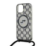 Laptop, Telefoane si Tablete - Telefoane mobile si accesorii - Accesorii Telefoane - Huse telefoane - Husa pentru iPhone 15 - Karl Lagerfeld IML Crossbody MagSafe (KLHMP15SHCKCKLCK) - Monogram Karl&Choupette Head - Infinity.ro