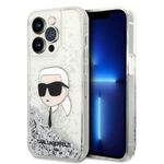 Laptop, Telefoane si Tablete - Telefoane mobile si accesorii - Accesorii Telefoane - Huse telefoane - Husa pentru iPhone 14 Pro Max - Karl Lagerfeld Hardcase Glitter (KLHCP14XLNKHCH) - Argintiu Karl Head - Infinity.ro