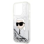 Laptop, Telefoane si Tablete - Telefoane mobile si accesorii - Accesorii Telefoane - Huse telefoane - Husa pentru iPhone 14 Pro Max - Karl Lagerfeld Hardcase Glitter (KLHCP14XLNKHCH) - Argintiu Karl Head - Infinity.ro