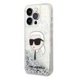 Laptop, Telefoane si Tablete - Telefoane mobile si accesorii - Accesorii Telefoane - Huse telefoane - Husa pentru iPhone 14 Pro Max - Karl Lagerfeld Hardcase Glitter (KLHCP14XLNKHCH) - Argintiu Karl Head - Infinity.ro