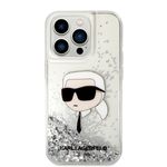Laptop, Telefoane si Tablete - Telefoane mobile si accesorii - Accesorii Telefoane - Huse telefoane - Husa pentru iPhone 14 Pro Max - Karl Lagerfeld Hardcase Glitter (KLHCP14XLNKHCH) - Argintiu Karl Head - Infinity.ro