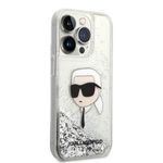 Laptop, Telefoane si Tablete - Telefoane mobile si accesorii - Accesorii Telefoane - Huse telefoane - Husa pentru iPhone 14 Pro Max - Karl Lagerfeld Hardcase Glitter (KLHCP14XLNKHCH) - Argintiu Karl Head - Infinity.ro