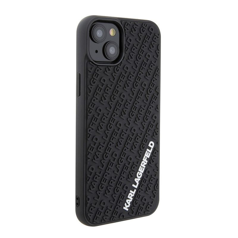 Laptop, Telefoane si Tablete - Telefoane mobile si accesorii - Accesorii Telefoane - Huse telefoane - Husa pentru iPhone 15 Plus - Karl Lagerfeld 3D Design (KLHCP15M3DMKRLK) - Rubber Multi Logo - Infinity.ro