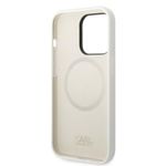 Laptop, Telefoane si Tablete - Telefoane mobile si accesorii - Accesorii Telefoane - Huse telefoane - Husa pentru iPhone 14 Pro - Karl Lagerfeld Silicone MagSafe (KLHMP14LSNCHBCH) - Alb Choupette - Infinity.ro
