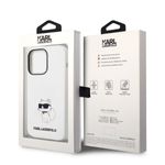 Laptop, Telefoane si Tablete - Telefoane mobile si accesorii - Accesorii Telefoane - Huse telefoane - Husa pentru iPhone 14 Pro - Karl Lagerfeld Silicone MagSafe (KLHMP14LSNCHBCH) - Alb Choupette - Infinity.ro