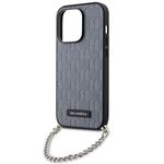 Laptop, Telefoane si Tablete - Telefoane mobile si accesorii - Accesorii Telefoane - Huse telefoane - Husa pentru iPhone 14 Pro Max - Karl Lagerfeld Saffiano Monogram Chain (KLHCP14XSACKLHPG) - Argintiu - Infinity.ro