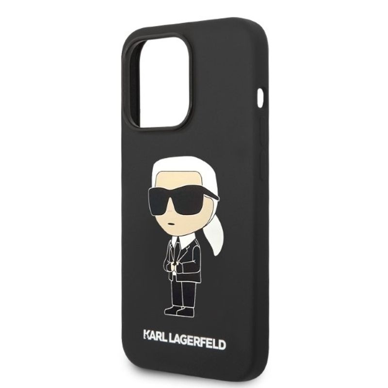 Laptop, Telefoane si Tablete - Telefoane mobile si accesorii - Accesorii Telefoane - Huse telefoane - Husa pentru iPhone 14 Pro - Karl Lagerfeld Silicone MagSafe (KLHMP14LSNIKBCK) - Roz - Infinity.ro