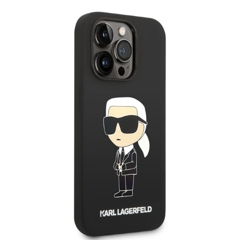 Laptop, Telefoane si Tablete - Telefoane mobile si accesorii - Accesorii Telefoane - Huse telefoane - Husa pentru iPhone 14 Pro - Karl Lagerfeld Silicone MagSafe (KLHMP14LSNIKBCK) - Roz - Infinity.ro