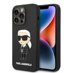 Laptop, Telefoane si Tablete - Telefoane mobile si accesorii - Accesorii Telefoane - Huse telefoane - Husa pentru iPhone 14 Pro - Karl Lagerfeld Silicone MagSafe (KLHMP14LSNIKBCK) - Roz - Infinity.ro