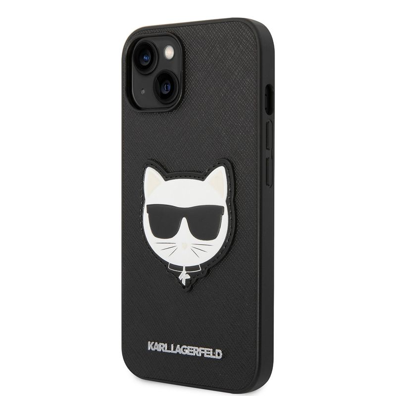 Laptop, Telefoane si Tablete - Telefoane mobile si accesorii - Accesorii Telefoane - Huse telefoane - Husa pentru iPhone 14 Plus - Karl Lagerfeld Saffiano (KLHCP14MSAPCHK) - Choupette Head - Infinity.ro