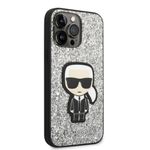 Laptop, Telefoane si Tablete - Telefoane mobile si accesorii - Accesorii Telefoane - Huse telefoane - Husa pentru iPhone 14 Pro Max - Karl Lagerfeld Hardcase Glitter (KLHCP14XGFKPG) - Argintiu Flakes Roz - Infinity.ro