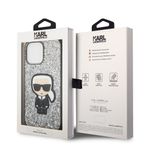 Laptop, Telefoane si Tablete - Telefoane mobile si accesorii - Accesorii Telefoane - Huse telefoane - Husa pentru iPhone 14 Pro Max - Karl Lagerfeld Hardcase Glitter (KLHCP14XGFKPG) - Argintiu Flakes Roz - Infinity.ro