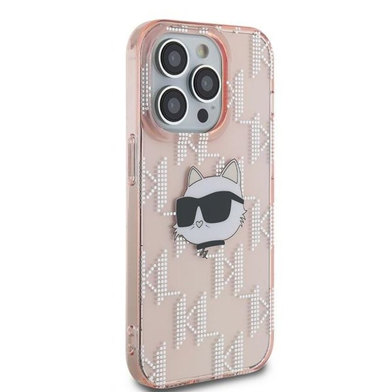 Laptop, Telefoane si Tablete - Telefoane mobile si accesorii - Accesorii Telefoane - Huse telefoane - Husa pentru iPhone 14 Pro - Karl Lagerfeld IML Luxury (KLHCP14LHKLPCHP) - Roz Choupette Head&Monogram - Infinity.ro