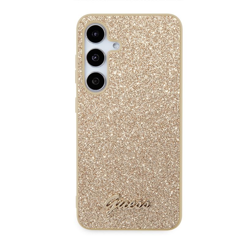 Laptop, Telefoane si Tablete - Telefoane mobile si accesorii - Accesorii Telefoane - Huse telefoane - Husa pentru Samsung Galaxy S24 Plus - Guess Glitter Script (GUHCS24MHGGSHD) - Auriu - Infinity.ro