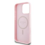 Laptop, Telefoane si Tablete - Telefoane mobile si accesorii - Accesorii Telefoane - Huse telefoane - Husa pentru iPhone 15 Pro Max - Guess Grained Auriu Ring MagSafe (GUHMP15XPGHSMMP) - Roz - Infinity.ro