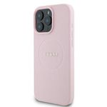 Laptop, Telefoane si Tablete - Telefoane mobile si accesorii - Accesorii Telefoane - Huse telefoane - Husa pentru iPhone 15 Pro Max - Guess Grained Auriu Ring MagSafe (GUHMP15XPGHSMMP) - Roz - Infinity.ro