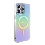Laptop, Telefoane si Tablete - Telefoane mobile si accesorii - Accesorii Telefoane - Huse telefoane - Husa pentru iPhone 15 Pro Max - Guess IML Iridescent MagSafe (GUHMP15XHITSQ) - Turcoaz - Infinity.ro